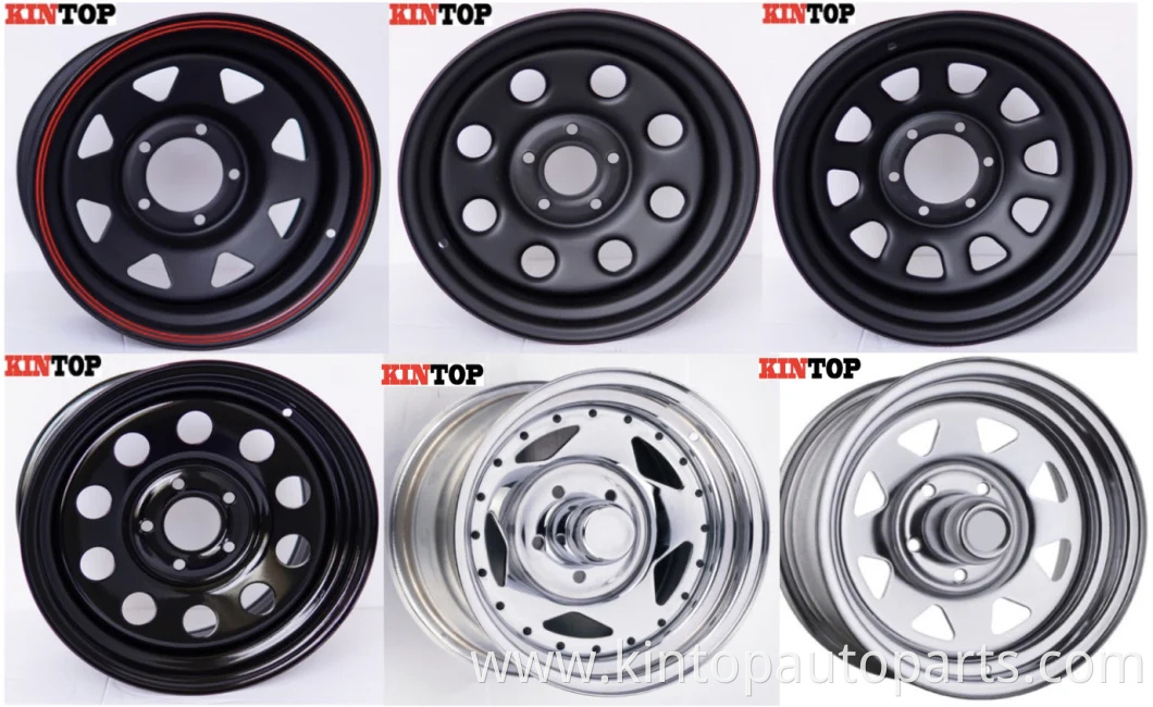 8 Spoke 1006 Matt Black 4X4 off Road for Car Steel Wheel Rim